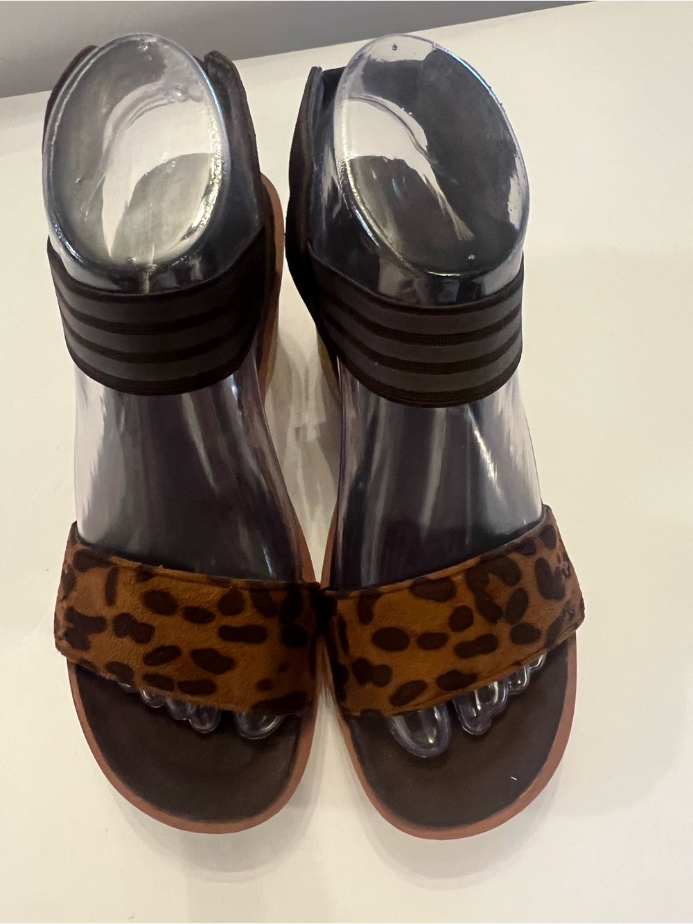 Pierre Dumas Leopard Print Slide Sandals - Brown and Black